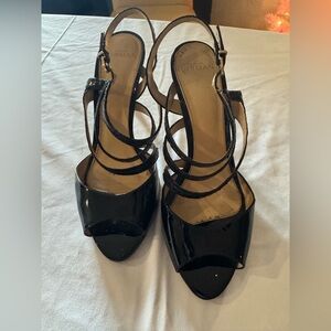 Alexandre Birman Strappy Heels Sandals black leather 7 1/2. Just redid the heel